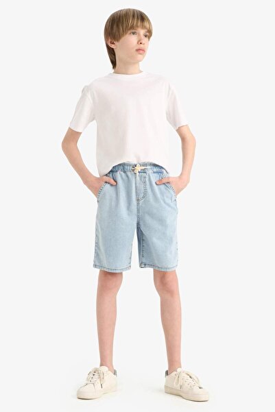 DeFacto Erkek Çocuk Beli Lastikli Jean Şort B5764A824SM