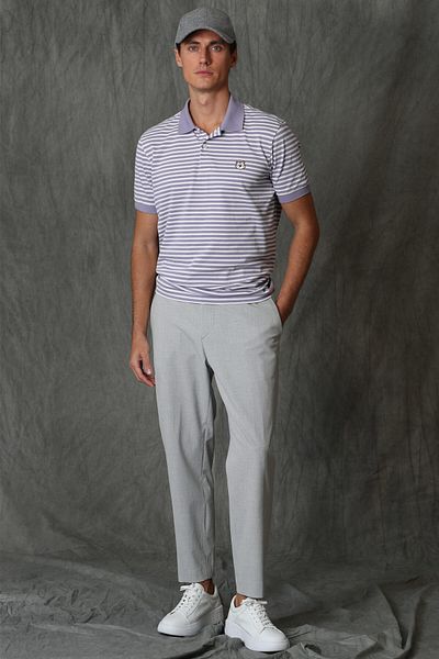 Lufian Daisy Smart Men's Polo T-Shirt Lilac