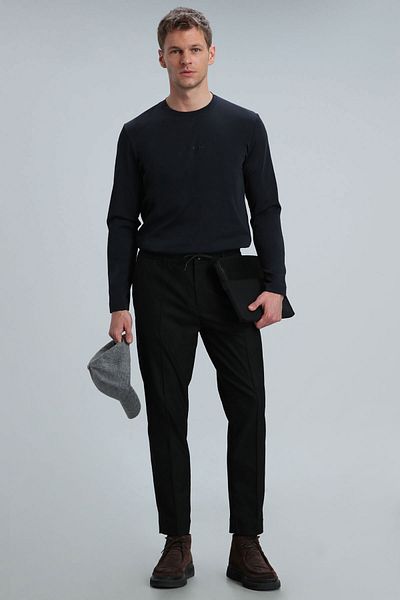 Lufian Moss Men's Long Sleeve T-Shirt Black