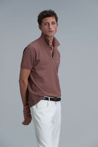 Lufian Laon Smart Men's Polo T-Shirt Slim Fit Tile