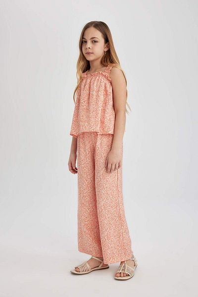 DeFacto Girls Wide Leg Wide Leg Patterned Trousers B5046A824Sm