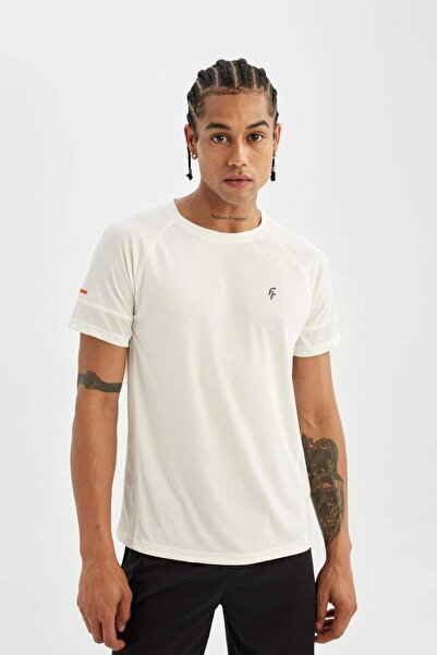 DeFacto Crew Neck, Printed Heavy Fabric, Short Sleeve Athlete T-Shirt B5135Ax24Sp