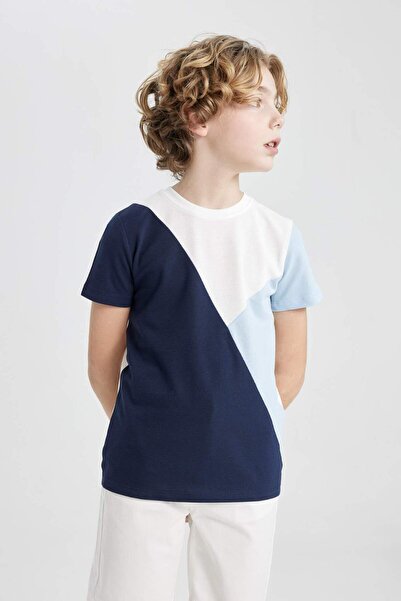 DeFacto Boy's Crew Neck Pique Short Sleeve T-Shirt Z2815A624SM