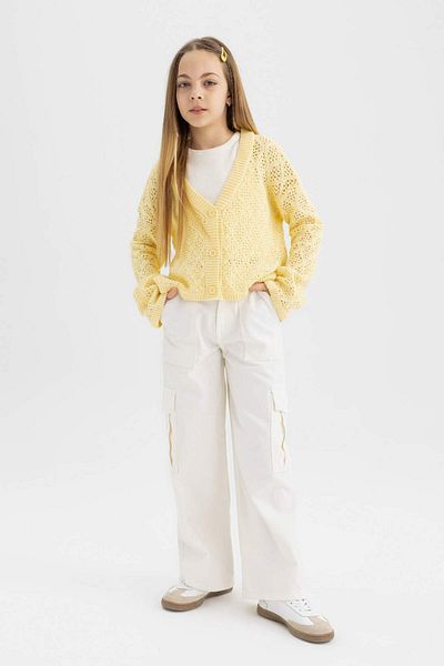 DeFacto Girl's V-Neck Cardigan B8284A824SP