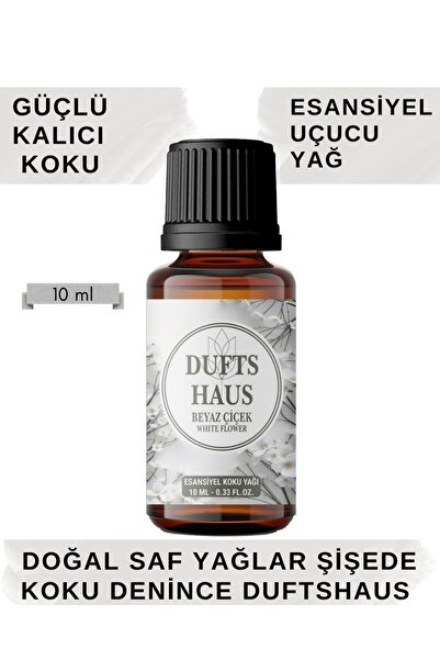 duftshaus Saf Beyaz Çiçek Esansiyel Uçucu Koku Yağı Difüzör Esansı Buhurdanlı...