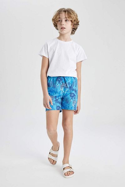 DeFacto Pantaloni scurți de baie cu model pentru băiat B7434A824HS