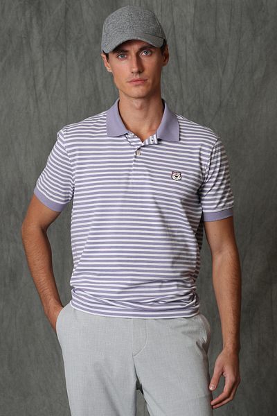 Lufian Daisy Smart Men's Polo T-Shirt Lilac