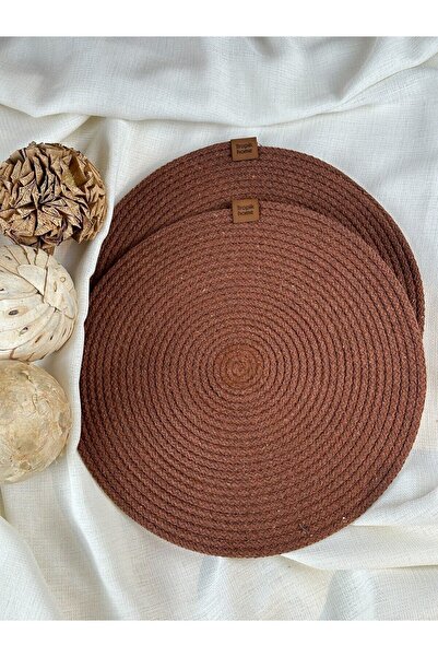 Tropikhome Kahve Hasır Supla 2lı Amerikan Servis Şık Çeyiz Takımı Örgü Sunum ...