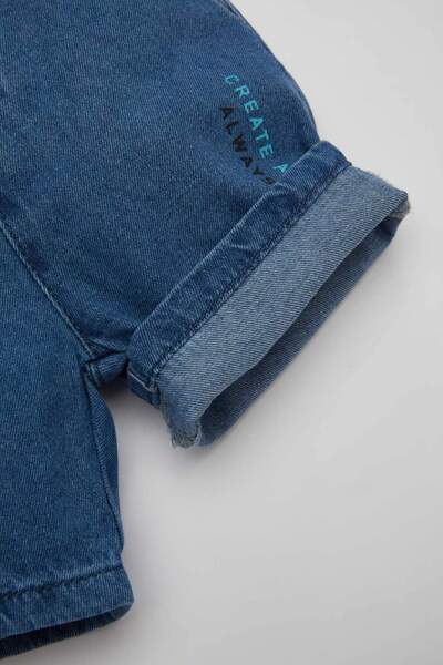 DeFacto Erkek Bebek Baskılı Jean Şort C2282A524SM