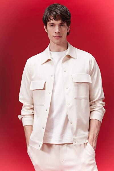 DeFacto Polo Yaka Çıtçıt Kapamalı Cepli Gömlek Ceket Z5178AZ24SP