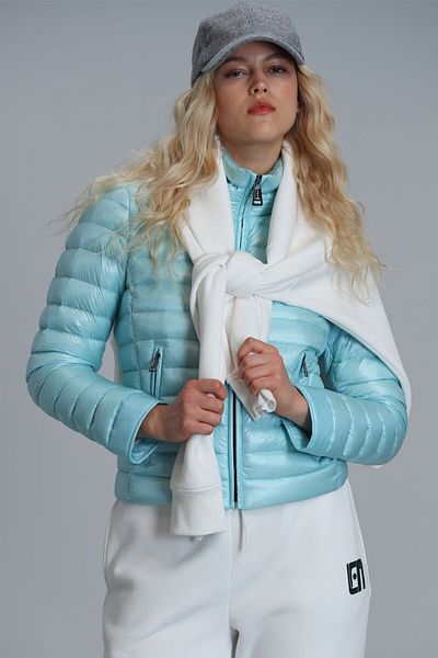 Lufian Light Blue Mary Goose Feather Women's Coat