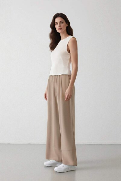 DeFacto Wide Leg Geniş Paça Beli Lastikli Cepli Pantolon C2161AX24SM