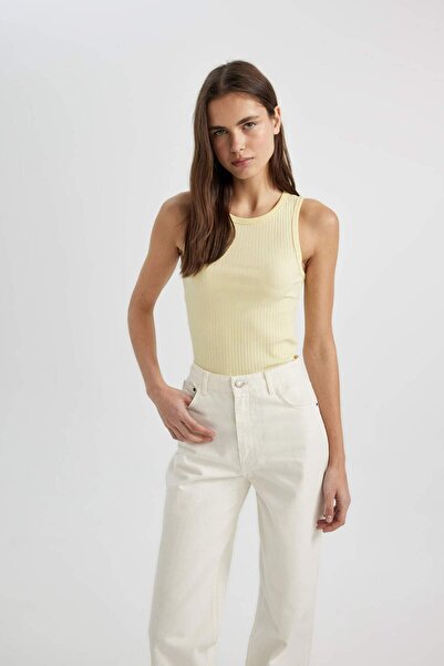DeFacto Slim Fit Slim Fit Halter Neck Ribbed Camisole Undershirt A8859Ax24Sp