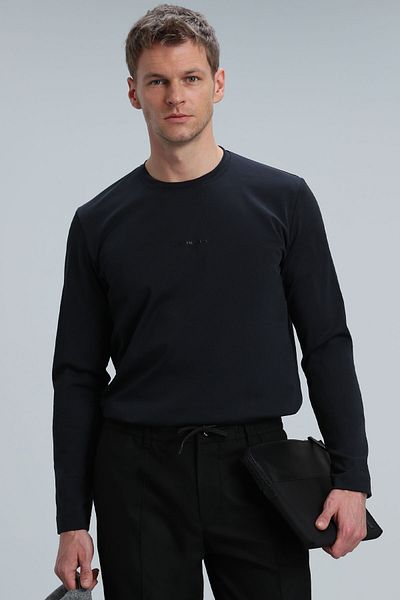 Lufian Moss Men's Long Sleeve T-Shirt Black