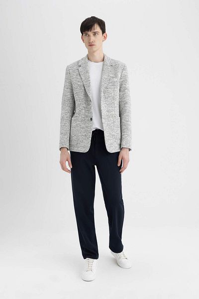 DeFacto Jachetă blazer cu jumătate de căptușeală modernă, cu buzunare cu nasturi C6000AX24SP