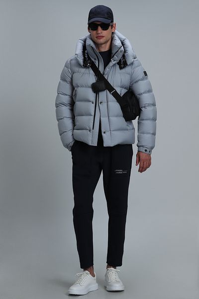 Lufian Palton bărbătesc Marty Goose Feather gri deschis