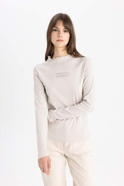 DeFacto Crew Neck Basic Solid Long Sleeve T-Shirt C5415Ax24Sp