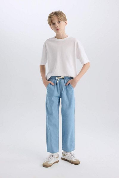 DeFacto Pantaloni de bază din denim cu picior drept pentru băiat B5740a824sm