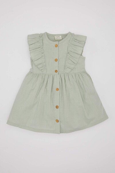 DeFacto Baby Girl Αμάνικο Λινό Φόρεμα Z5119A224SM