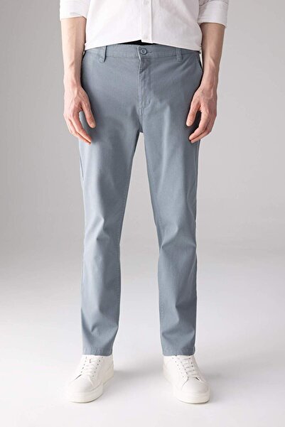 DeFacto Regular Fit Normal Kesim Gabardin Chino Kanvas Pantolon Yazlık Fermuar Cepli Düz Paça B2088AX24SP