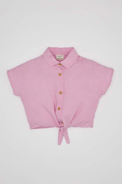 DeFacto Baby Girl Tie-Up Short Sleeve Shirt B9797A524Sm
