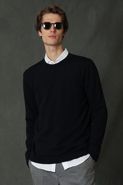 Lufian Navy Blue Star Men's Sweater