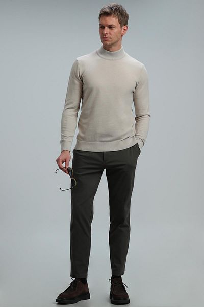 Lufian Port Half Fisherman Men's Sweater Ecru