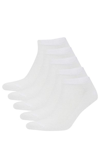 DeFacto Men's 5-Piece Cotton Booties Socks C1970Axns
