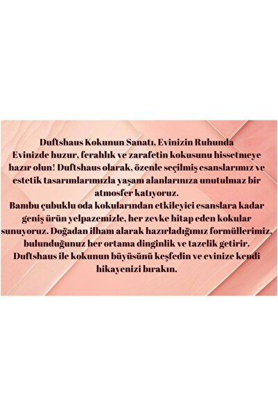 duftshaus Vanilya Bambu Çubuklu Oda Kokusu , Ortam Kokusu , Banyo Kokusu , Reed Diffuser 50ml