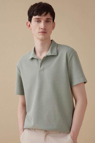 DeFacto New Regular Fit Basic Plain Short Sleeve Polo T-Shirt B4939Ax24Sp