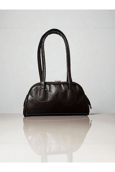 CELESTIAL COLLECTION Cuore Dark Brown Stylish Designed Gold Zippered Elegant Bag (En 25 - Boy 14 - Aski 20)