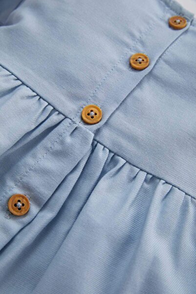 DeFacto Kız Bebek Uzun Kollu Twill Basic Elbise B7735A524SP