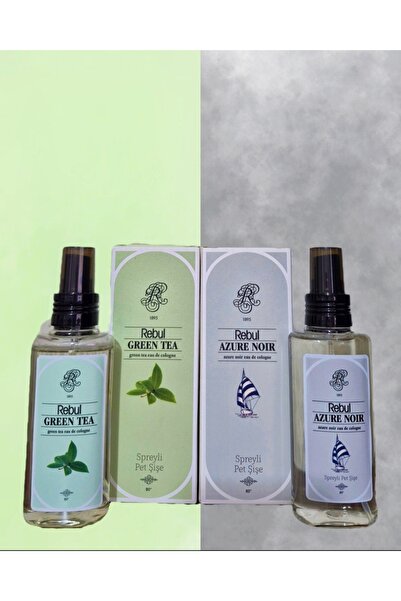Rebul Evin Havasını Değiştiren İkili Green Tea & Azure Noir Kolonya Seti