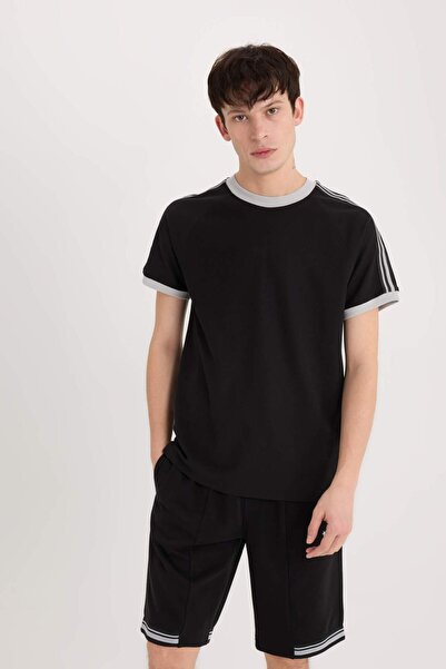 DeFacto Regular Fit Bisiklet Yaka Kısa Kollu Pike Tişört C2563AX24SM