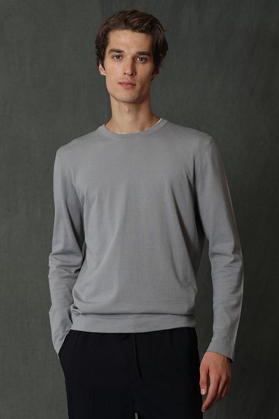 Lufian Men's Sweater - Light Gray Star Model