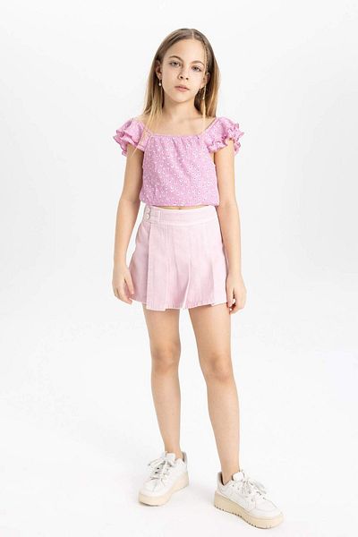 DeFacto Girl's Patterned Blouse C3382A824SM