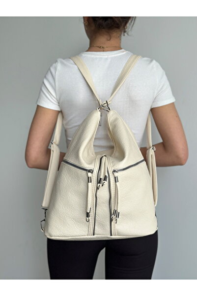 KIRASE YENİ SALAŞ MODEL KALİTELİ YUMUŞAK DERİ FUL DETAYLI BÖLMELİ BÜYÜK BOY SIRT VE OMUZ ÇANTASI