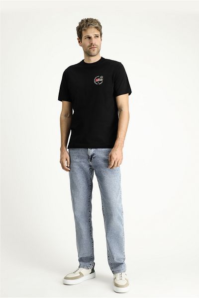 Kiğılı Regular Fit Printed Single Jersey Cotton T-Shirt - Crew Neck