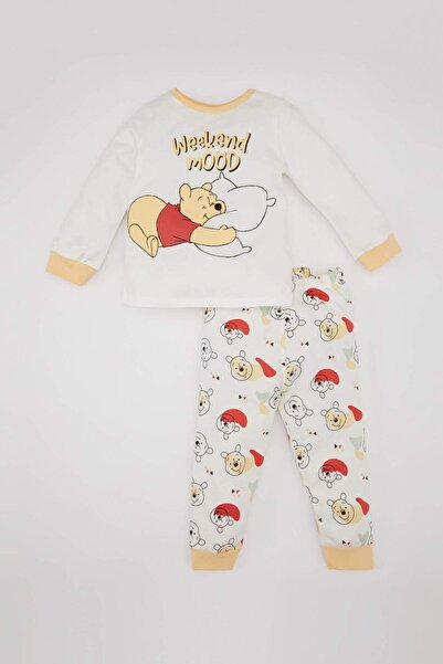 DeFacto Erkek Bebek Disney Winnie The Pooh Uzun Kollu Penye  Pijama Takımı C0724A524SP