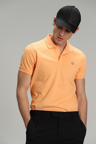 Lufian Laon Sports Polo Neck Men's T-Shirt Orange