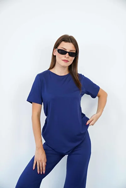 penyebizden Tunic & Trousers Set-Navy Blue