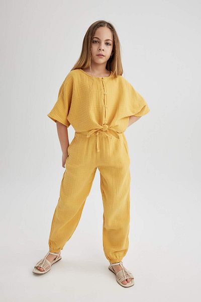 DeFacto Pantaloni din bumbac pentru fete B5044A824SM