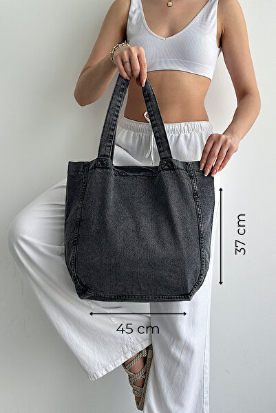 KIRASE Ποιοτική γυναικεία τσάντα τζιν - Καθημερινή μεταφορά χεριών και ώμων
