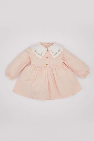 DeFacto Baby Girl Long Sleeve Twill Dress C0542A524Sp