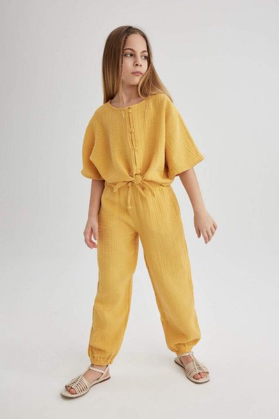 DeFacto Pantaloni din bumbac pentru fete B5044A824SM