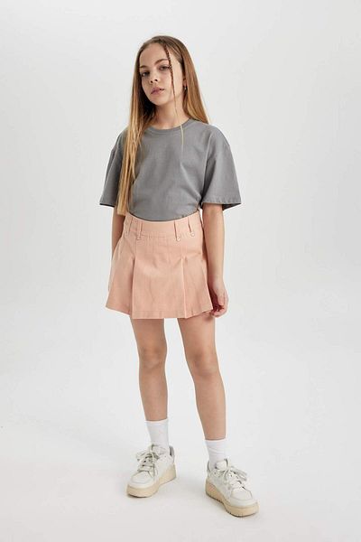 DeFacto Girl's Gabardine Shorts Skirt C0128A824SM