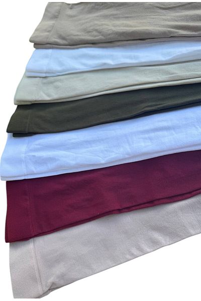 LA SEFA 8 Pairs Multi-Purpose Sandy Lycra Combed Cotton Embroidery Sleeves-Black- Burgundy-Khaki-Cream- Dark Beige-Ekur-Beige