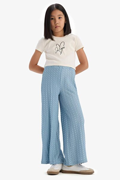 DeFacto Kız Çocuk 2li Takım Baskılı Kısa Kollu Tişört Pantolon C3814A824SP