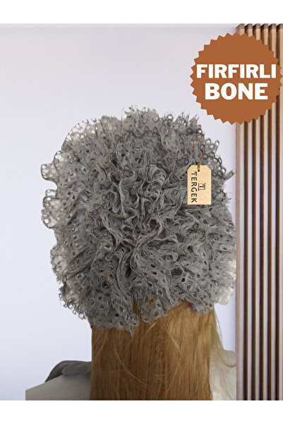 Tergek بونيه داخلي مكشكش من القطن الممشط باللون الرمادي، غطاء رأس إسلامي يومي للنساء، عمامة جاهزة