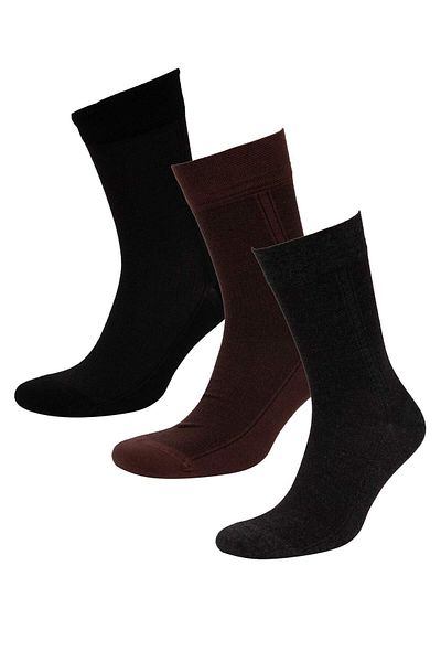 DeFacto Men's Seamless 3-Piece Bamboo Long Socks C0170Axns